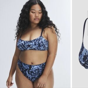 Savage X Fenty Microfiber Unlined Bralette In All Night Navy Sway Me Size 2X